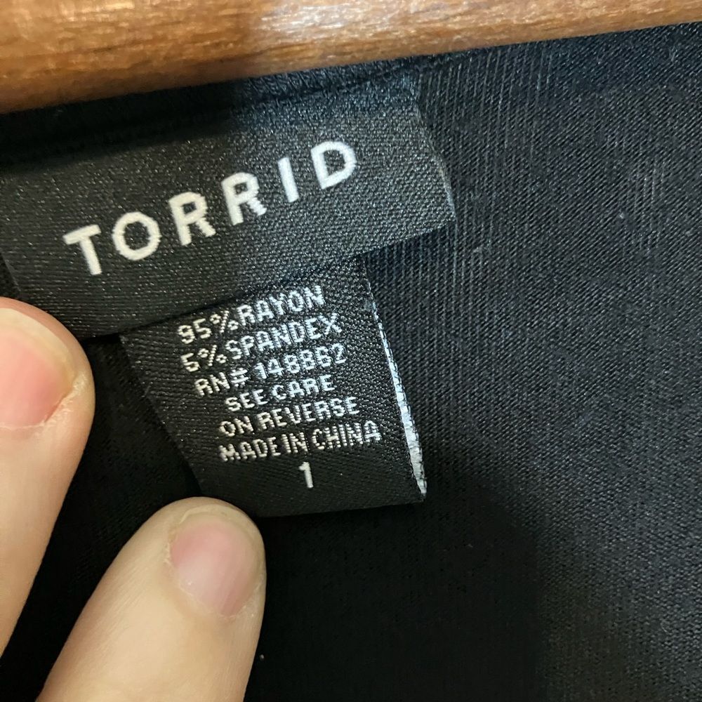 Torrid black dress, asymmetrical, excellent condition, size extra large - Picture 2 of 3